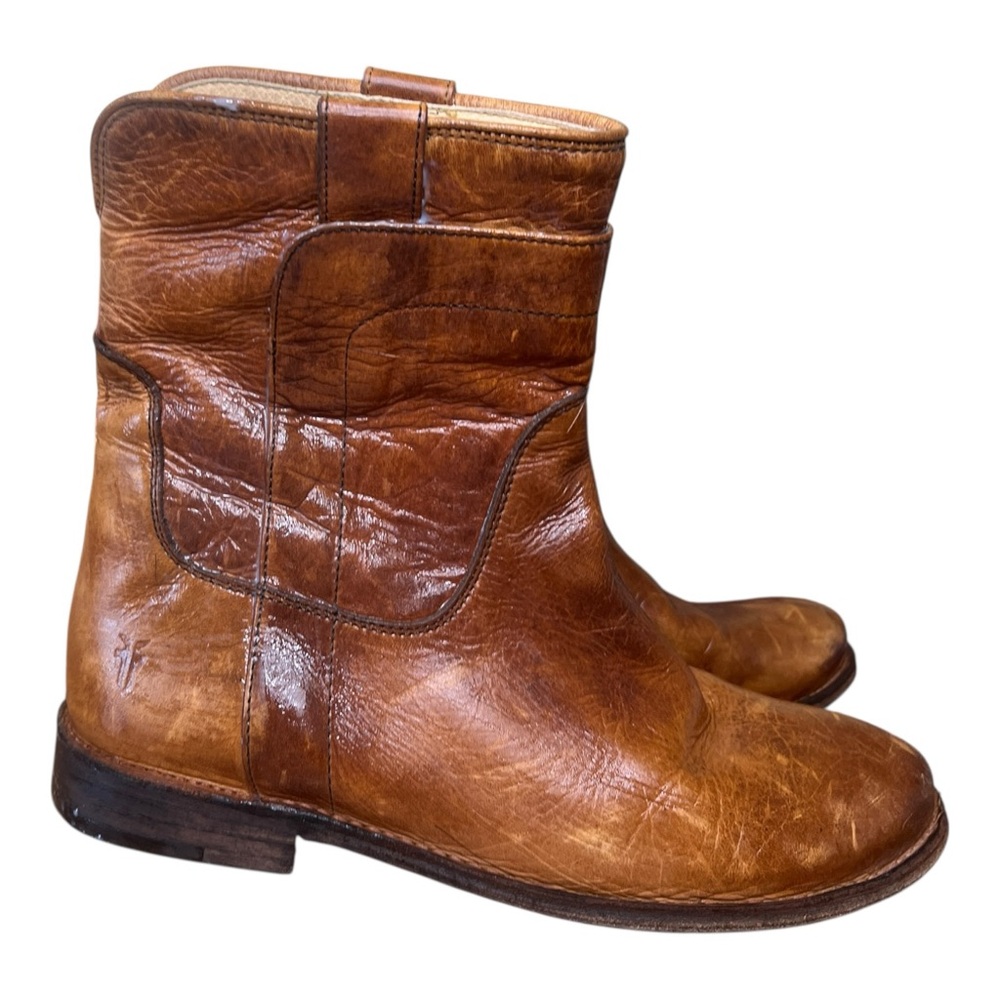Frye Paige Short Riding Boots – Women’s 7B – Cognac Leather